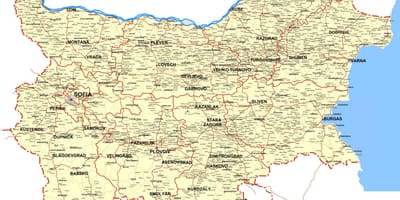 ಬಲ್ಗೇರಿಯ, ದೇಶದ ನಕ್ಷೆ, ನಕ್ಷೆ